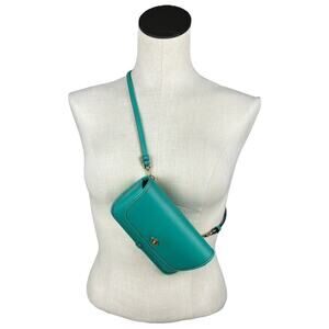 Coach 1941 Rare Teal Sunglasses Bag Front Clasp Case with Strap